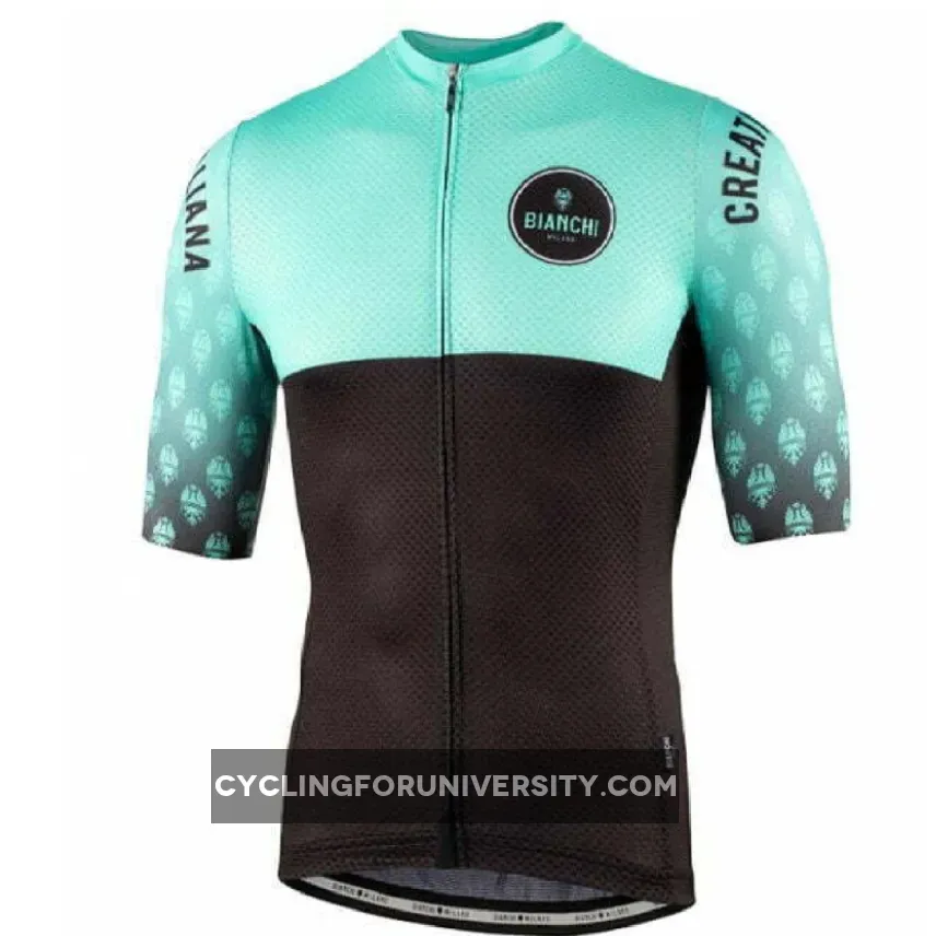 Nalini 2021 Bianchi Milano Tirano Short Sleeve Cycling Jersey Black/Celeste