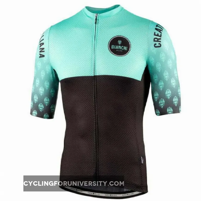 Nalini 2021 Bianchi Milano Tirano Short Sleeve Cycling Jersey Black/Celeste