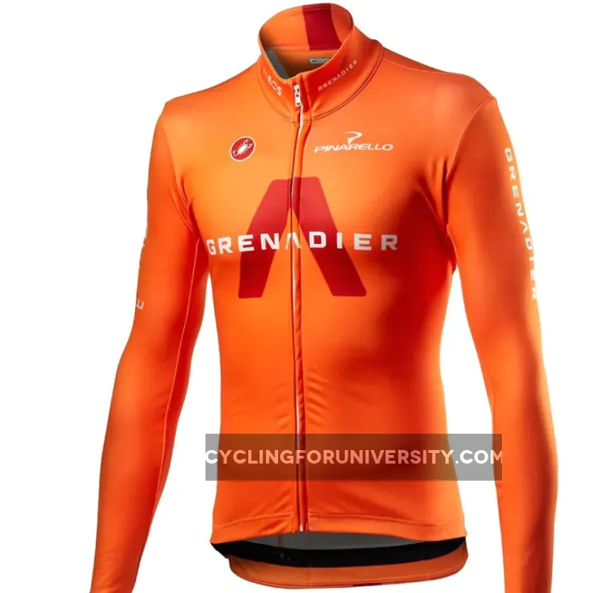 2021 Ineos Grenadier Competizione Orange Training Long Sleeve Jersey, INE21L2