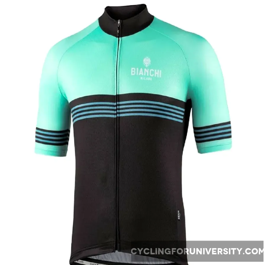 Nalini 2021 Bianchi Milano Prizzi Short Sleeve Cycling Jersey Black/Celeste