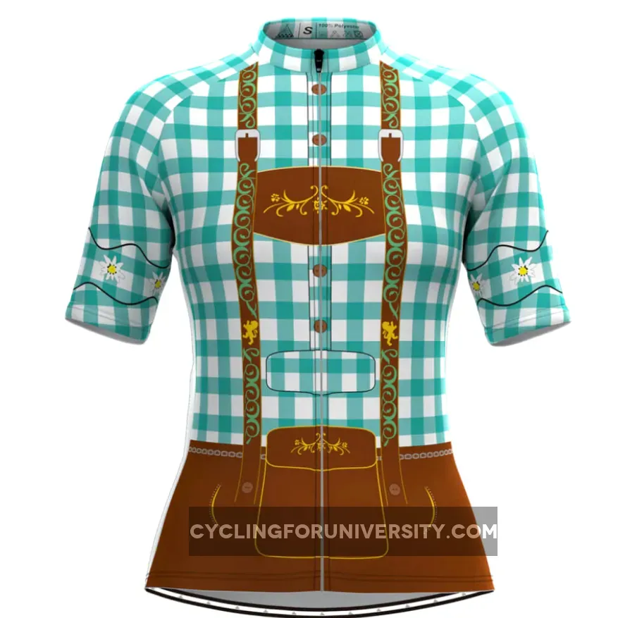 Women's Tirolese Cycling Jersey Blue-Green New Releases