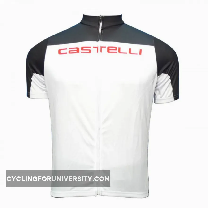 2012 CASTELLI WHITE-BLACK Cycling short sleeve jersey