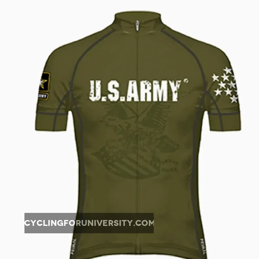 Primal Wear US Army G.I. Men's Full Zip Evo 2.0 Race Fit Racing Cycling Jersey