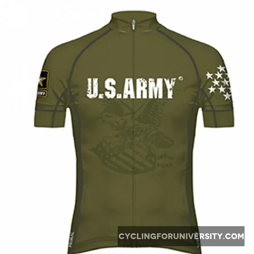 Primal Wear US Army G.I. Men's Full Zip Evo 2.0 Race Fit Racing Cycling Jersey