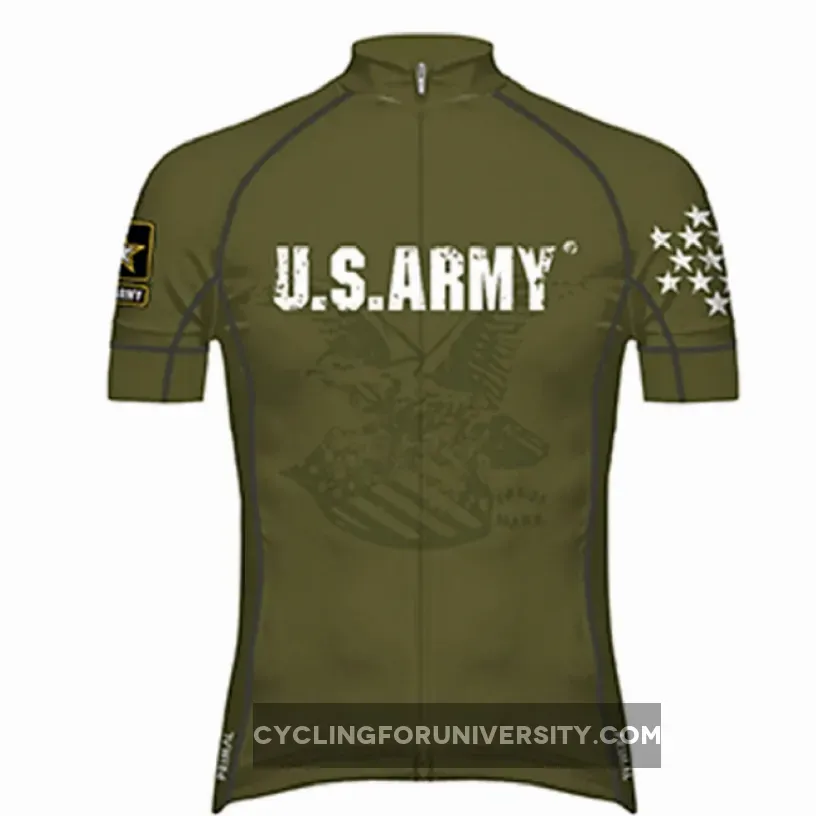 Primal Wear US Army G.I. Men's Full Zip Evo 2.0 Race Fit Racing Cycling Jersey