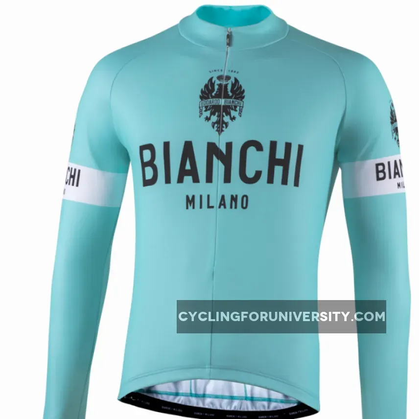Bianchi Milano Storia Celeste Green Long Sleeve Jersey,