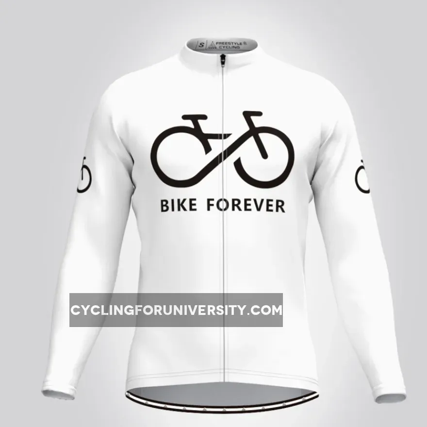 Men's Bike Forever LS Cycling Jersey - White To Buy