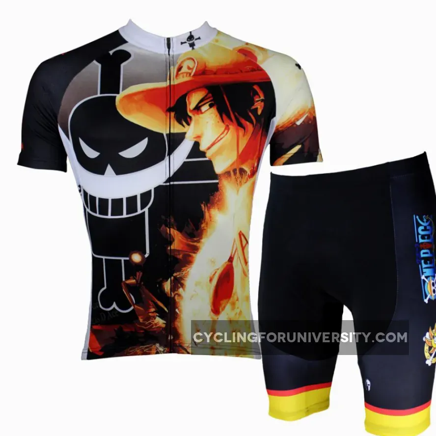 NE PIECE Series Pirates Men's Cycling Jersey/Suit Team Leisure Jacket T-shirt Summer Spring Autumn Clothes Sportswear Anime Ace NO.140