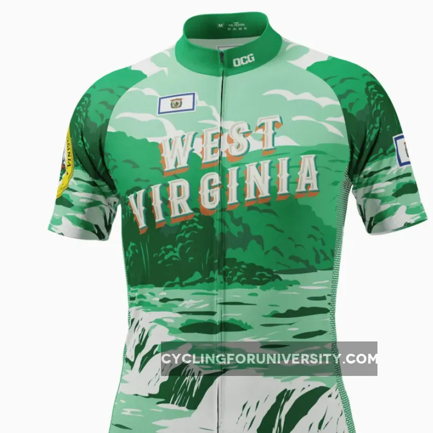 Men's West Virginia USA State Short Sleeve Cycling Jersey