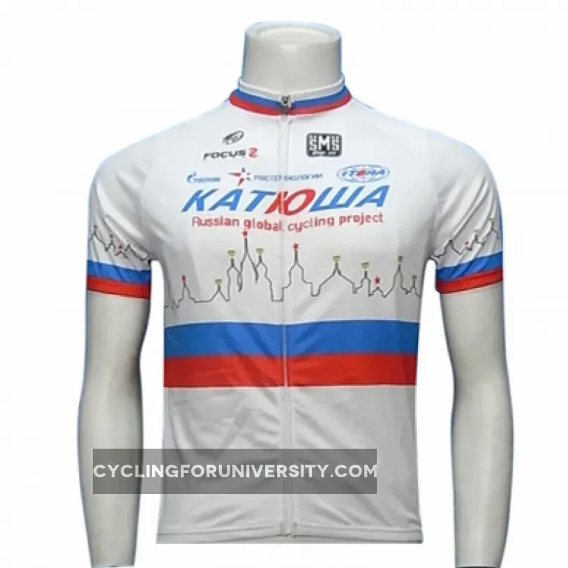 Katusha Russia Champion 2011 Team Short Sleeve Cycling Jersey