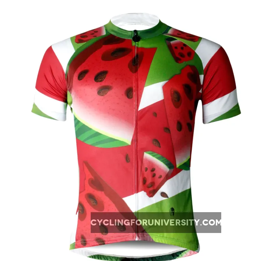 ILPALADINO Summer Watermelon Men's Bicylist Jersey Breathable and Quick_Dry Comfortable Biking Shirt Outdoor Sports Gear Leisure Biking T-shirt Special Sports Wear NO.741