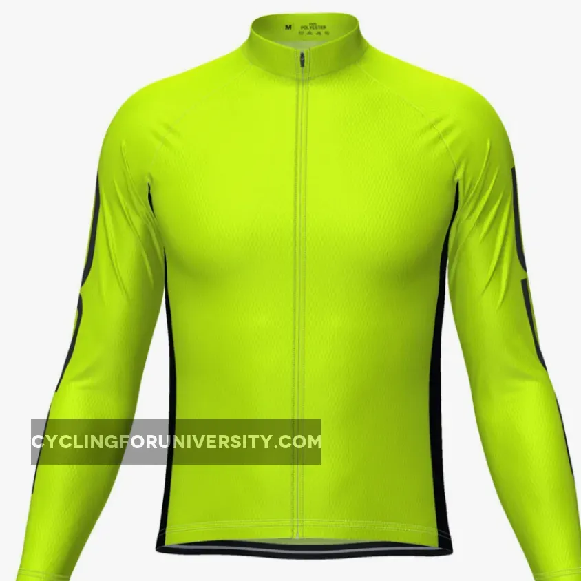 Men's OCG High Viz Neon Long Sleeve Cycling Jersey / Long Sleeve Road Bike Jersey