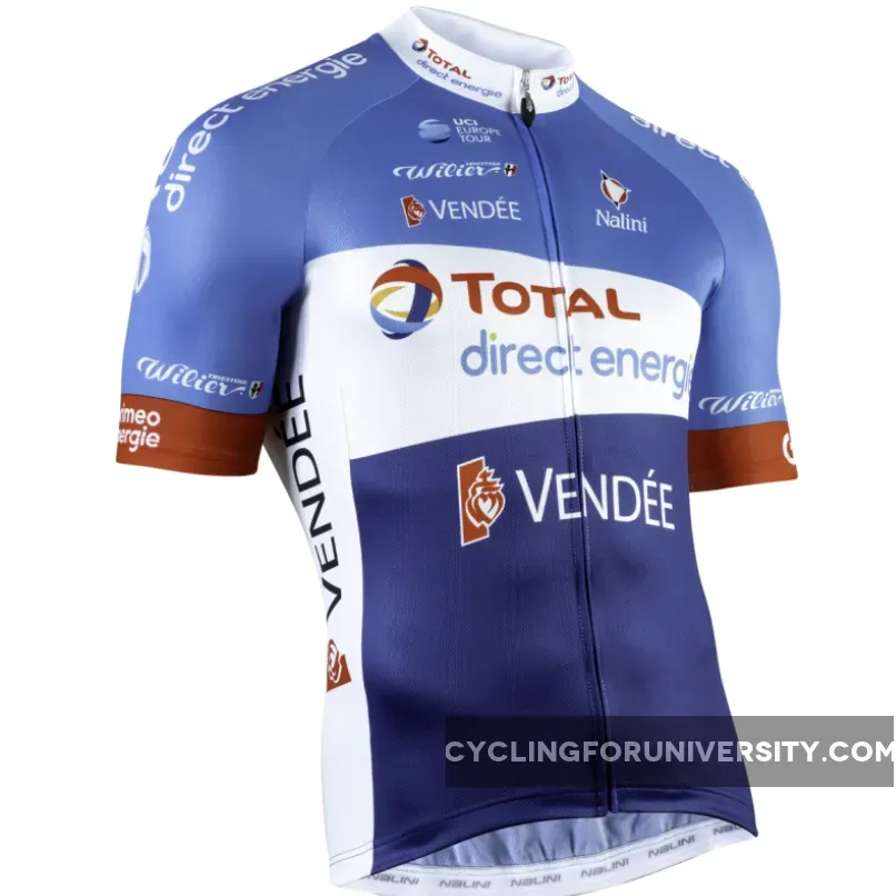 TEAM Total Direct Energie 2019 Short Sleeve cycling Jersey bike clothing Cycle apparel Shirt