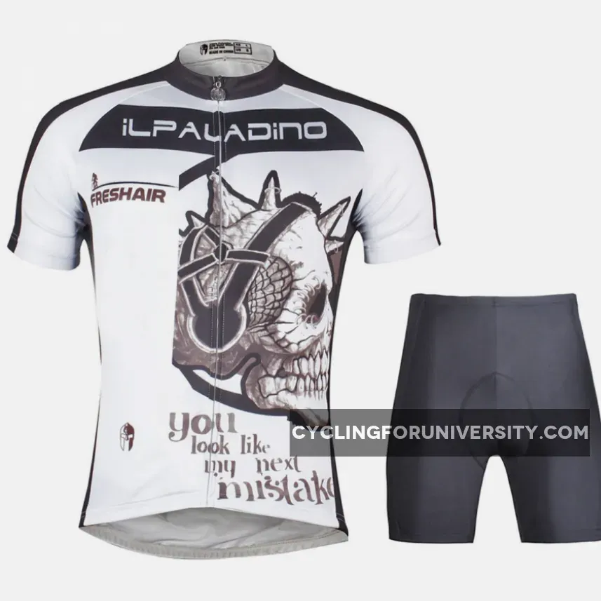 ILPALADINO Skull Listening Music Men's Summer Cycling Short-sleeve Suit Pro Cycle Clothing Racing Apparel Outdoor Sports Leisure Biking T-shirt Team Kit Sportswear NO.779
