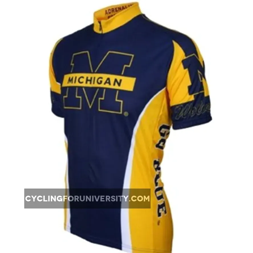 UM University of Michigan Wolverines Cycling Short Sleeve Jersey