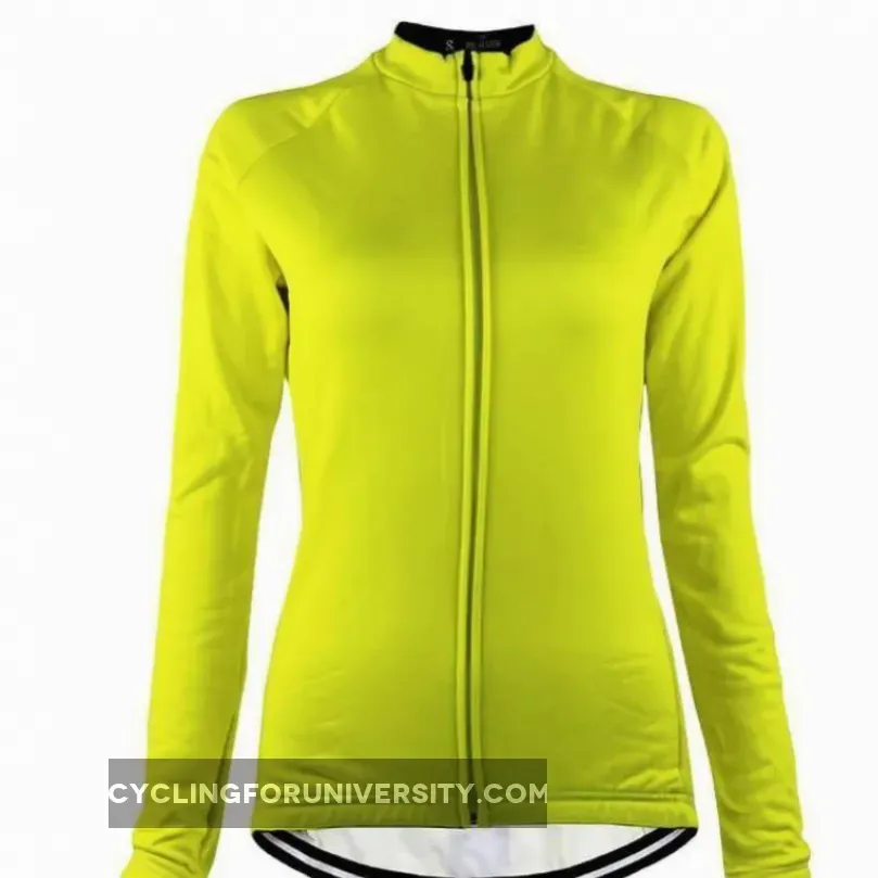 Women's High Viz Fleeced Long Sleeve Cycling Jersey Online