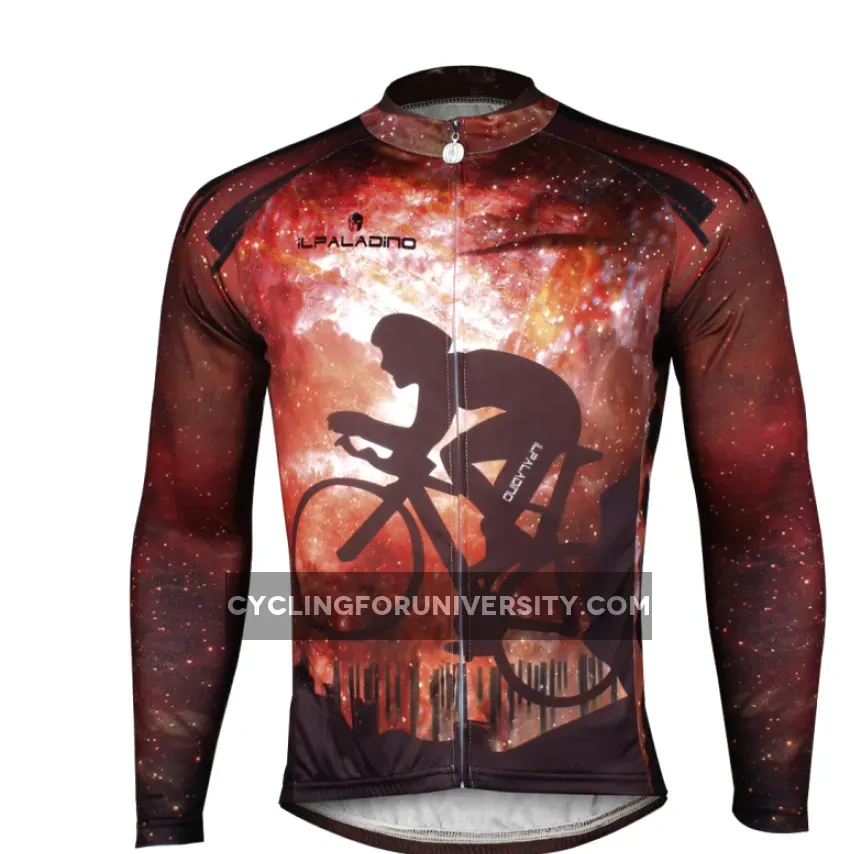 ILPARADINO Men's Long Sleeves Winter Cycling Jacket Apparel Outdoor Sports Leisure Biking Shirt Apparel Outdoor Sports Gear Leisure Biking T-shirt (Velvet) NO.722