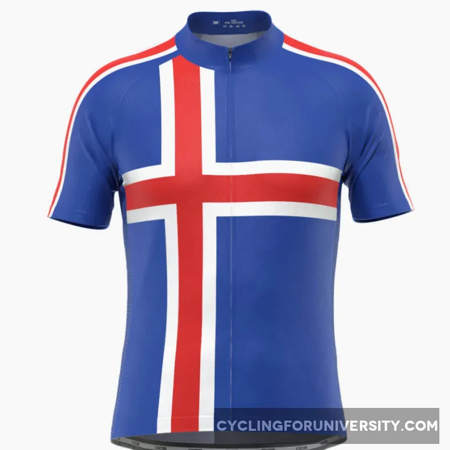 Men's Iceland Flag Viking Short Sleeve Cycling Jersey
