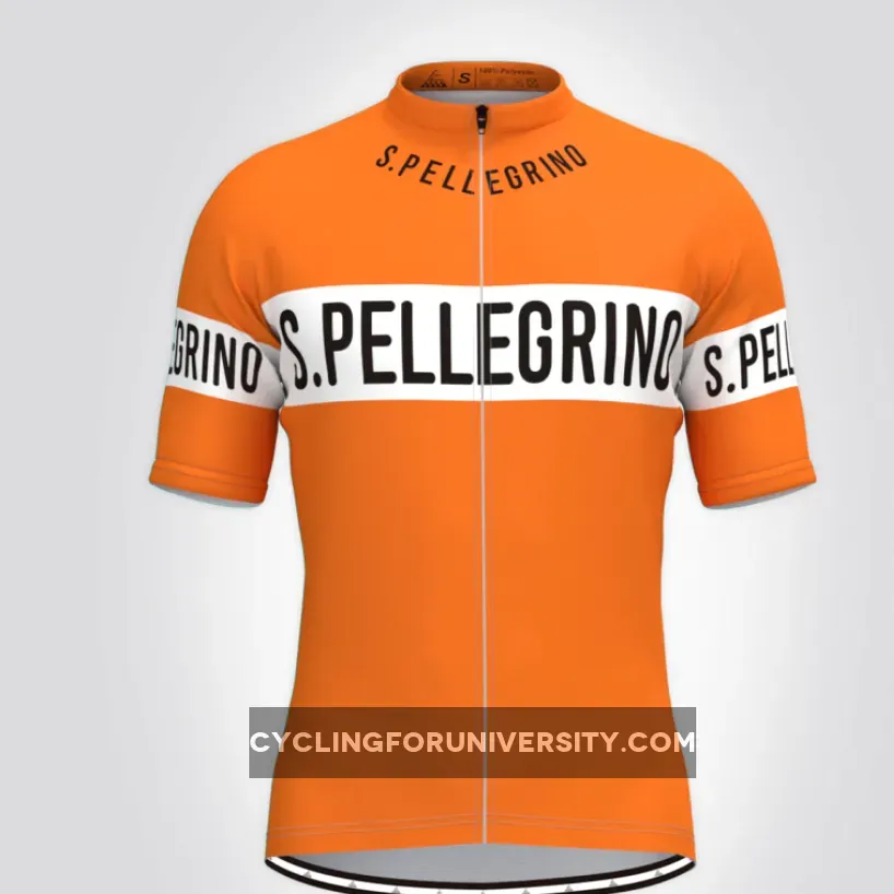 Retro San Pellegrino Orange Men's Cycling Jersey Restock