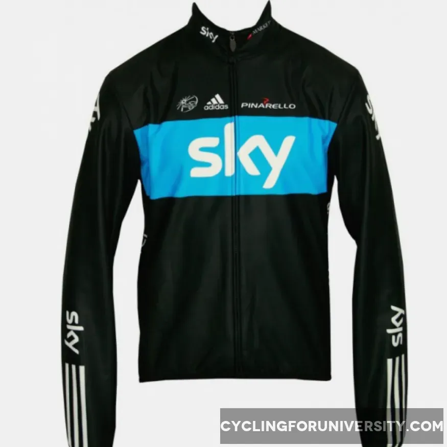 SKY 2011 PRO CYCLING Radsport-Profi-Team- Winter Fleece Long Sleeve Jersey