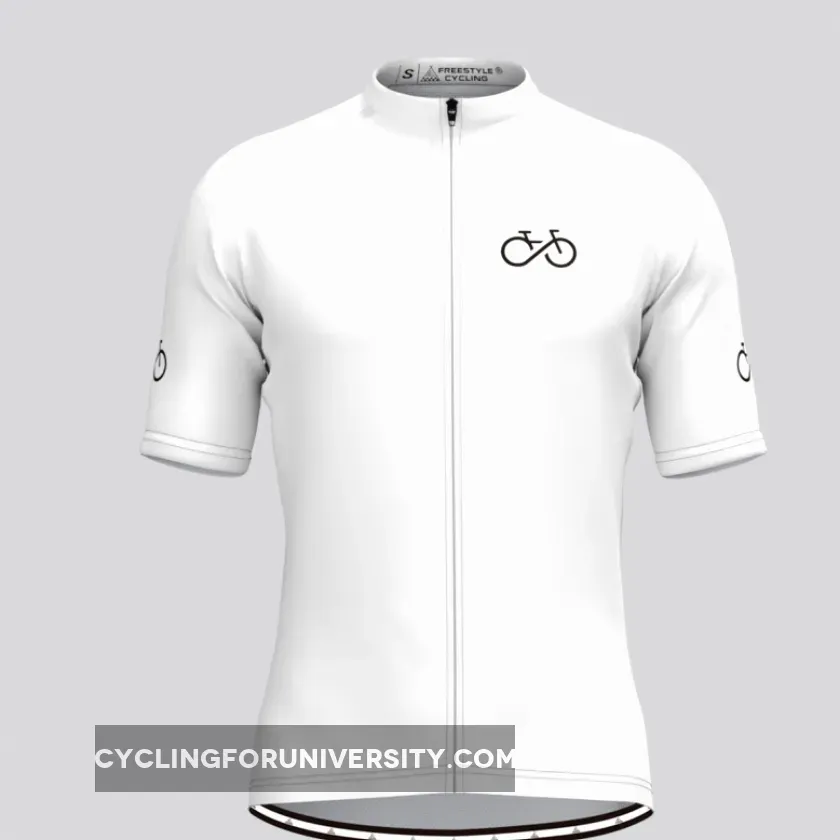 Ride Forever Men's Cycling Jersey-White Outlet