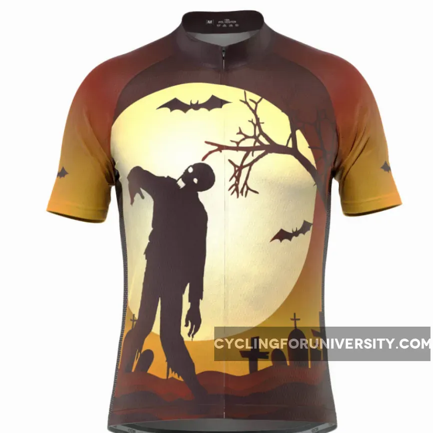 Men's Zombie Graveyard Short Sleeve Cycling Jersey Outlet