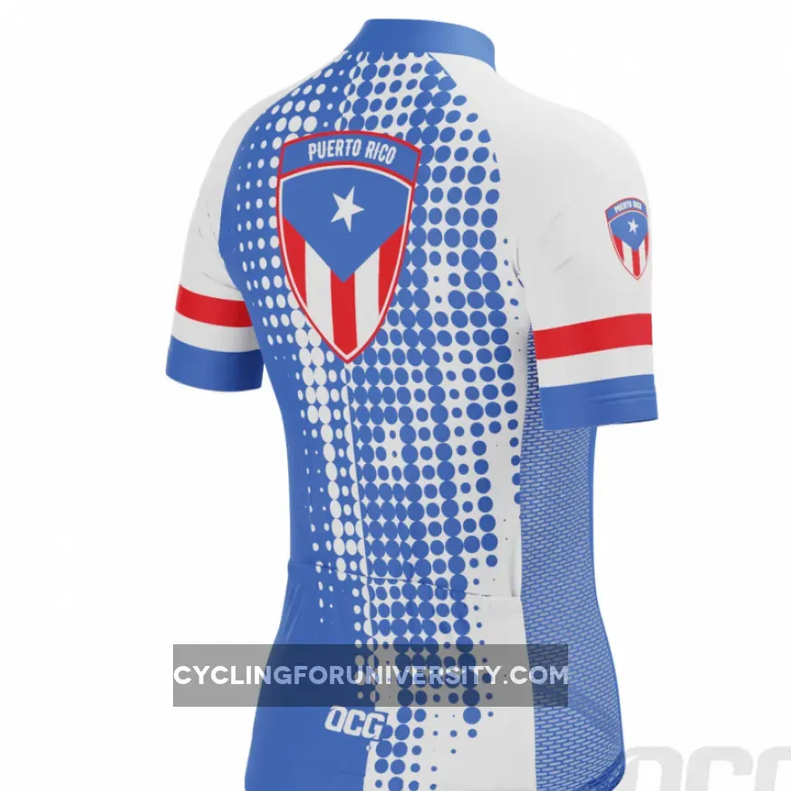 Women's Puerto Rico Flag Short Sleeve Cycling Jersey / Puerto Rico Cycling Jersey