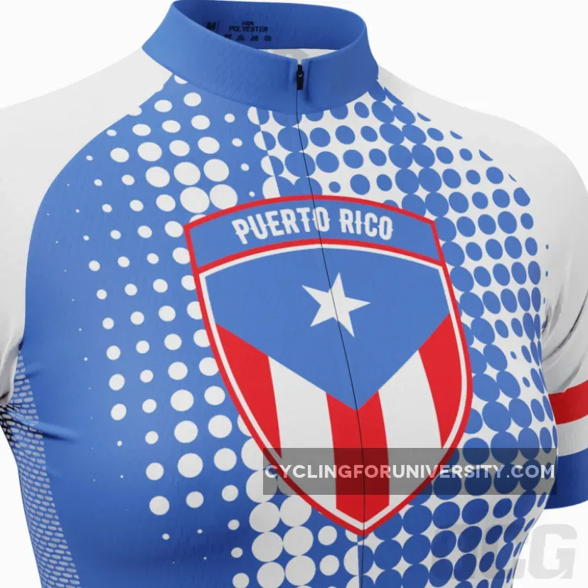 Women's Puerto Rico Flag Short Sleeve Cycling Jersey / Puerto Rico Cycling Jersey