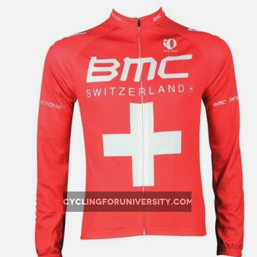 2013 BMC SWISS CHAMPION Cycling LONG SLEEVE Jersey Outlet