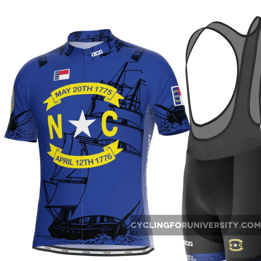 Men's North Carolina USA State Short Sleeve Cycling Kit