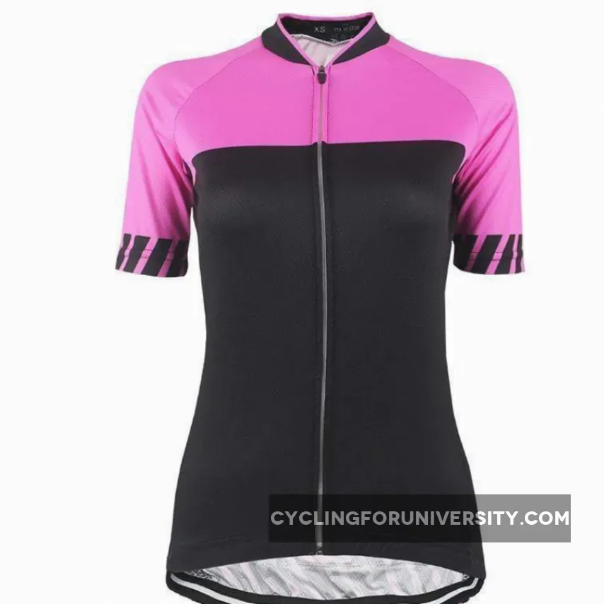 Women's Pink Top V-Neck Cycling Jersey Brand New