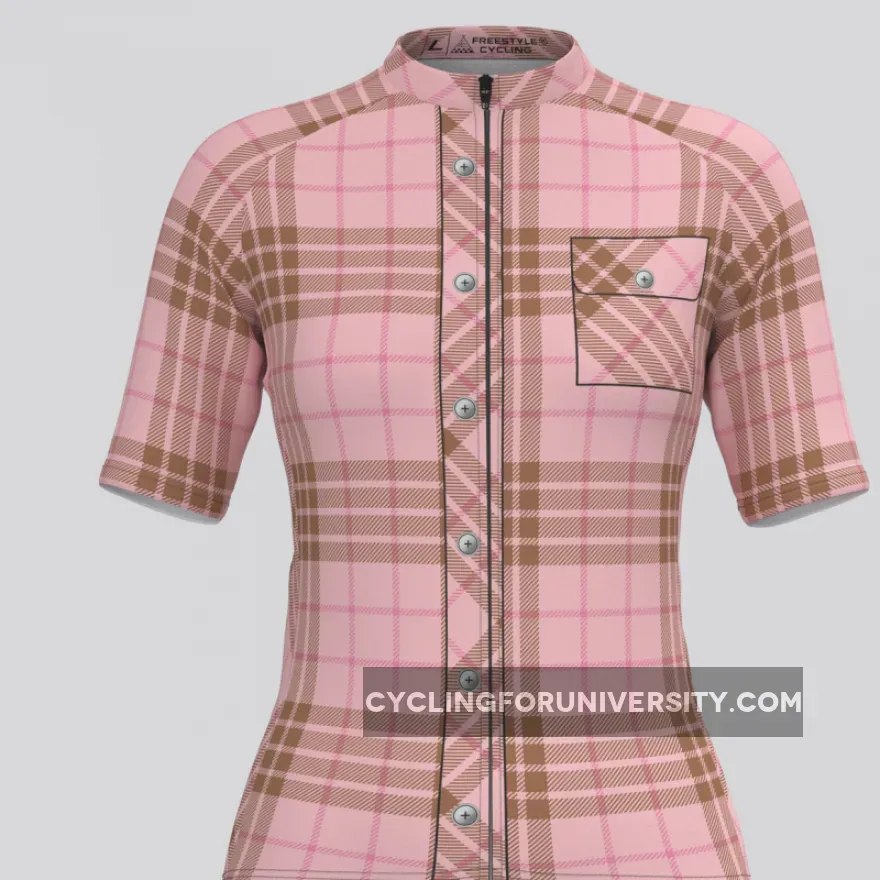 Plaid Checkered Shirt V21 Women's Cycling Jersey To Buy