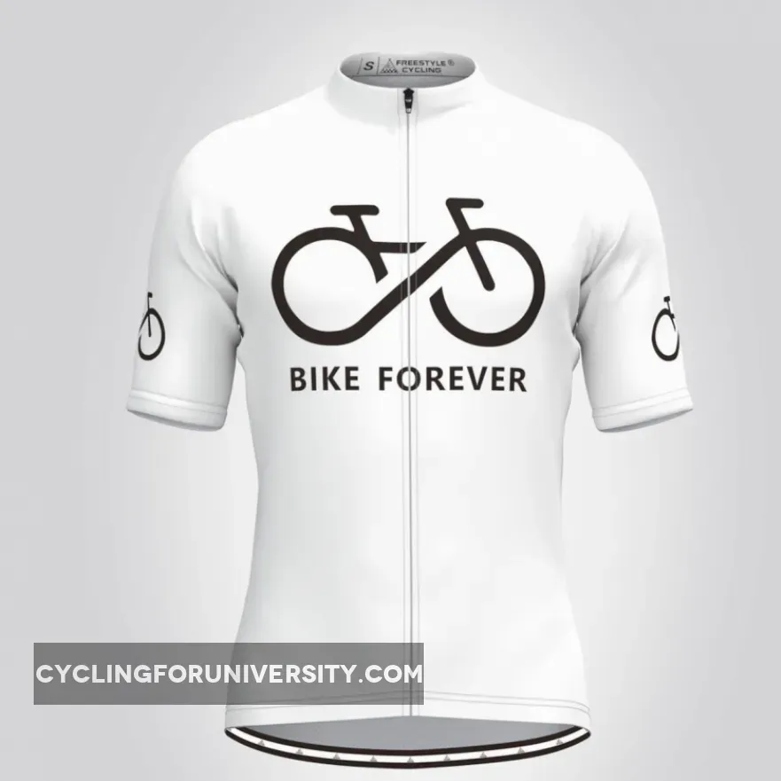 Bike Forever Men's Cycling Jersey-White Outlet