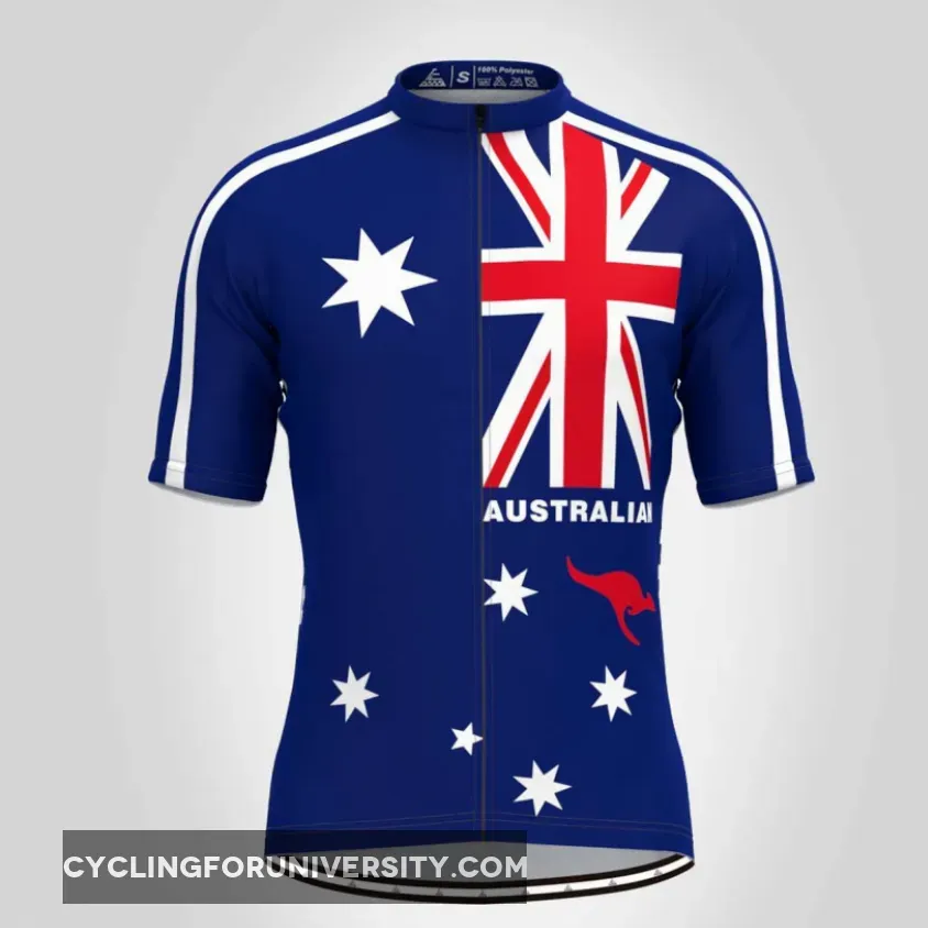 Australian Flag Blue Cycling Jersey For Sale