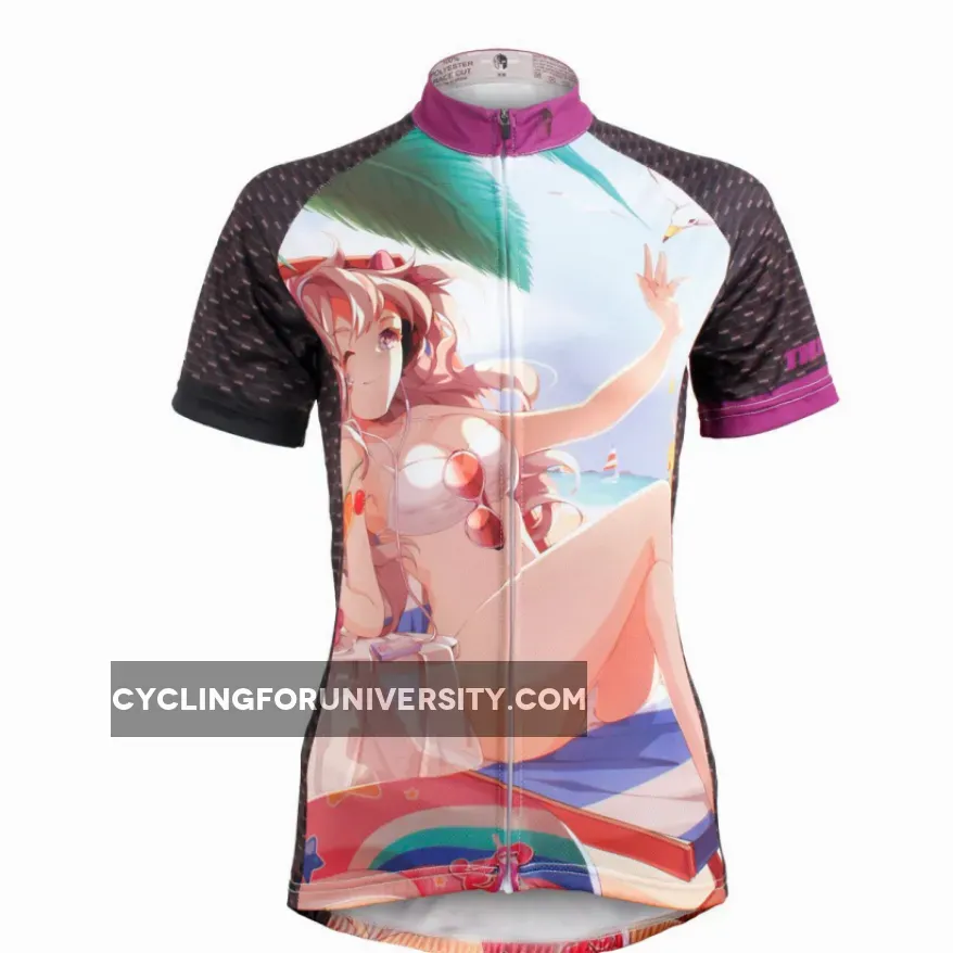 ACG Animation Game Character Girl Bikini Holiday Woman's Short-Sleeve Cycling Jersey NO.602