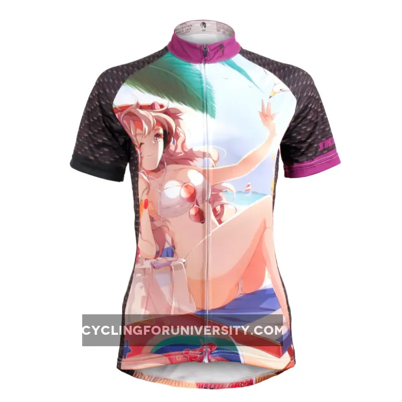 ACG Animation Game Character Girl Bikini Holiday Woman's Short-Sleeve Cycling Jersey NO.602
