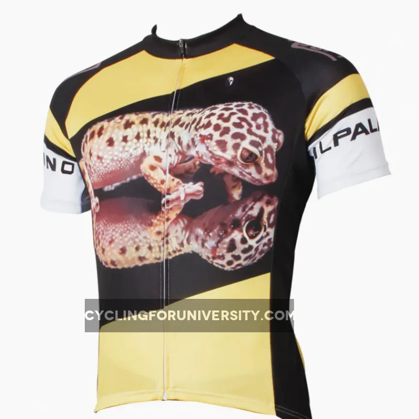ILPALADINO Geckoes Nature Men's Professional MTB Cycling Jersey Breathable and Quick Dry Comfortable Bike Shirt for Summer NO.555