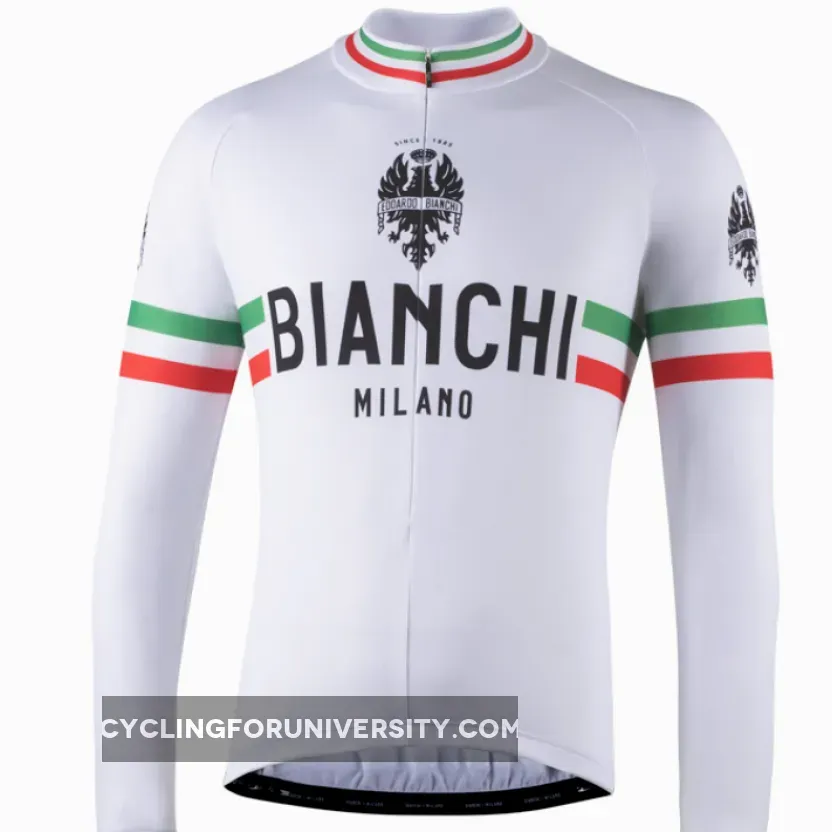 Bianchi Milano Storia White Long Sleeve Jersey,