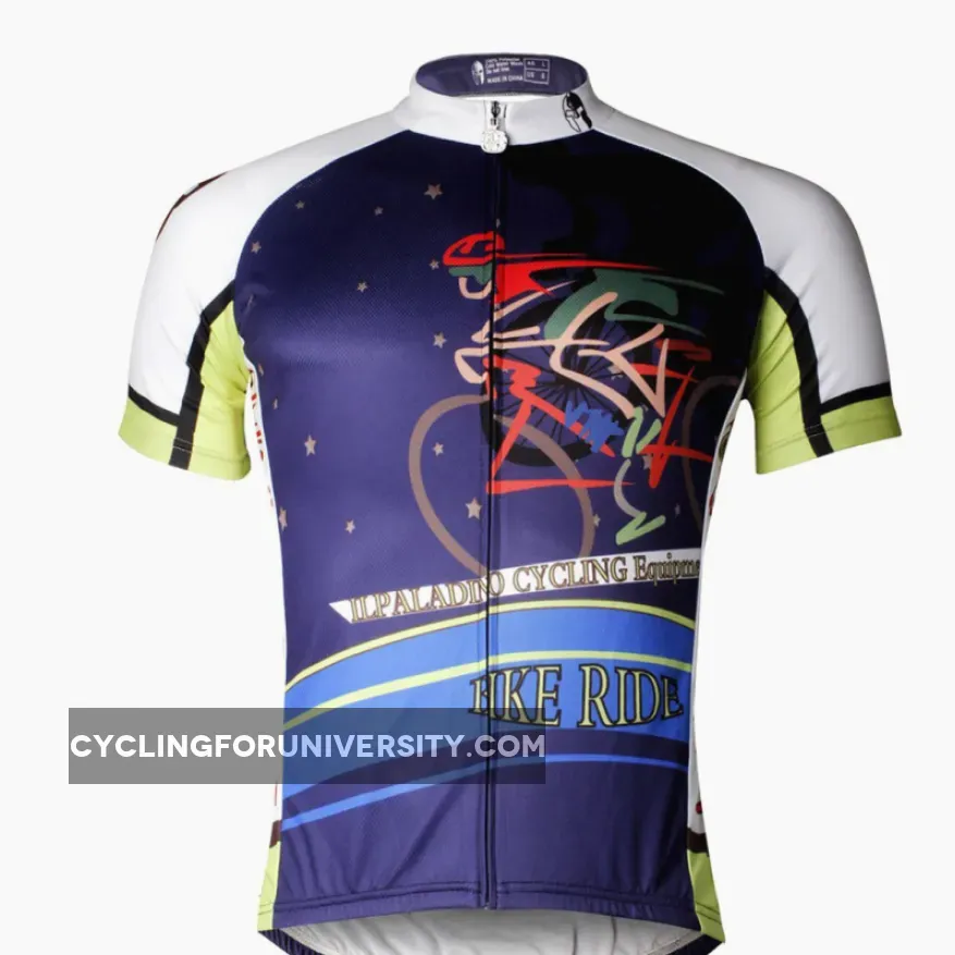 ILPALADINO Riding Bike At Night Men's Cycling Jersey MTB Biking Apparel Bike Shirt Breathable and Quick Dry Comfortable Cycling Jersey Apparel Outdoor Sports Gear Leisure Biking T-shirt NO.739