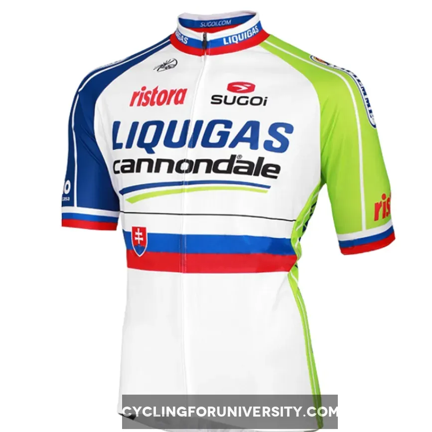 2012-2013 LIQUIGAS-CANNONDALE Slovakian Champion Short Sleeve Jersey
