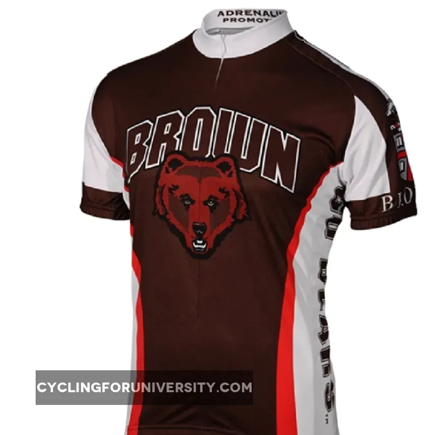 Brown University Bears 3/4 zip Men's Short Sleeve Cycling Jersey #Cycling Jersey Brown BROWN-MED
