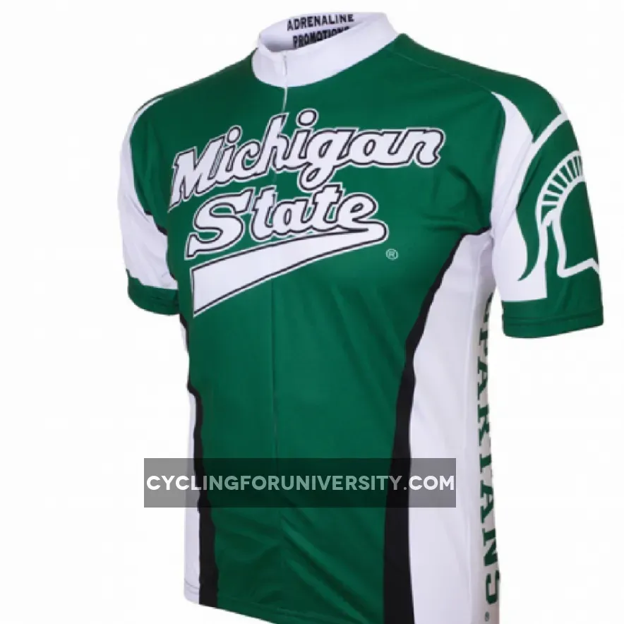 Michigan State University 3/4 zip Men's Short Sleeve Cycling Jersey