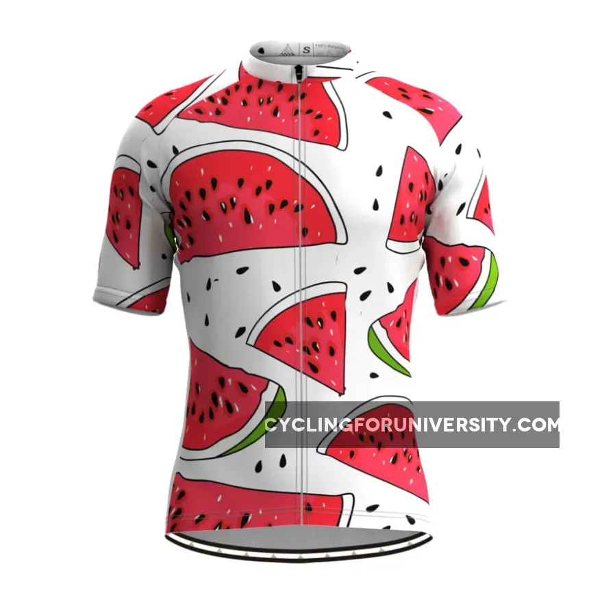 Men's Watermelon Petals Print Cycling Jersey Restock