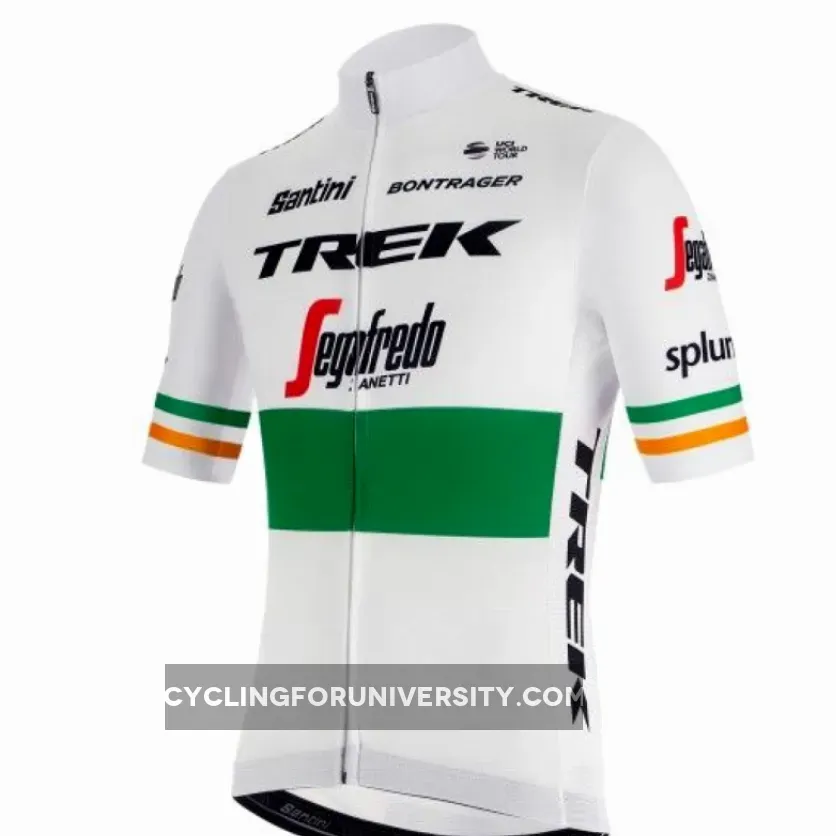 2019 Team TREK - SEGAFREDO irish champion Short Sleeve cycling Jersey bike clothing Cycle apparel Shirt
