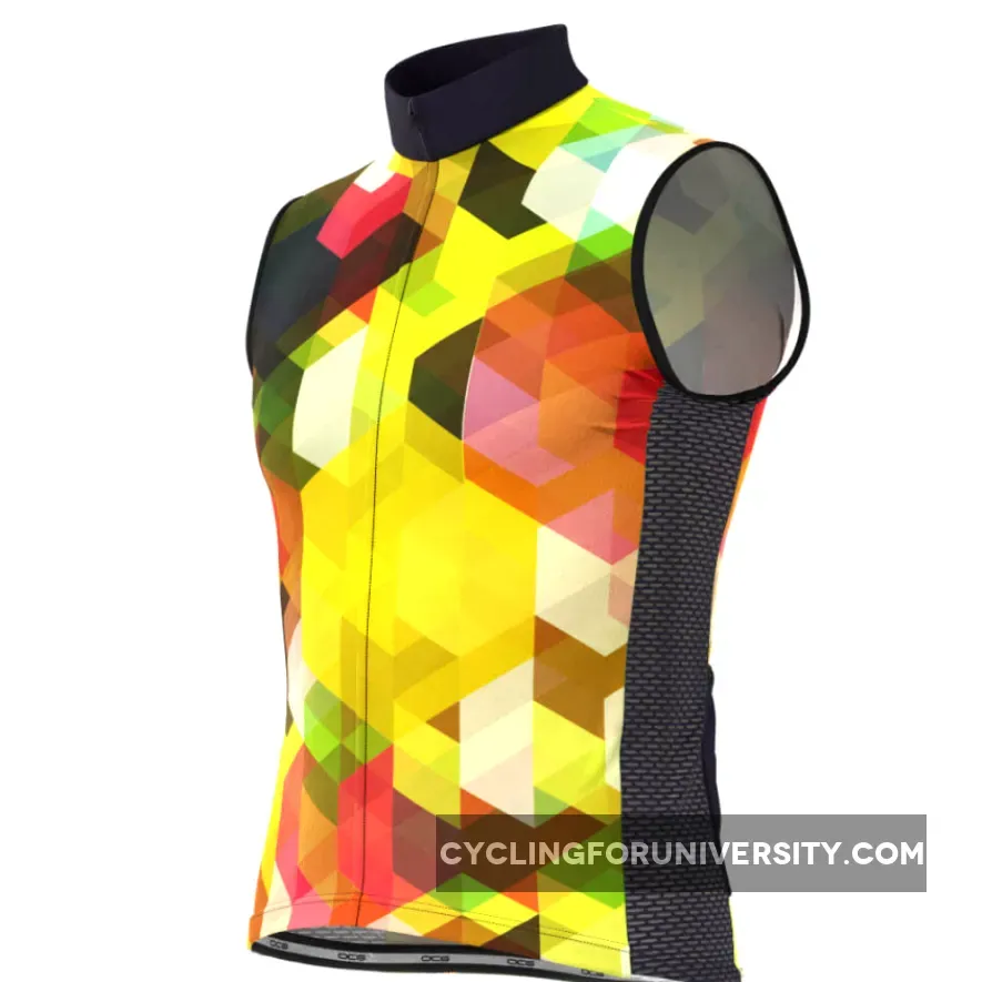 Men's Mosaic Sleeveless Cycling Jersey, Mens Sleeveless Cycling Jersey