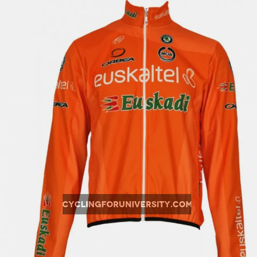 2012 EUSKALTEL Euskadi MOA Radsport-Profi-Team-Winter Fleece long sleeve jersey jacket