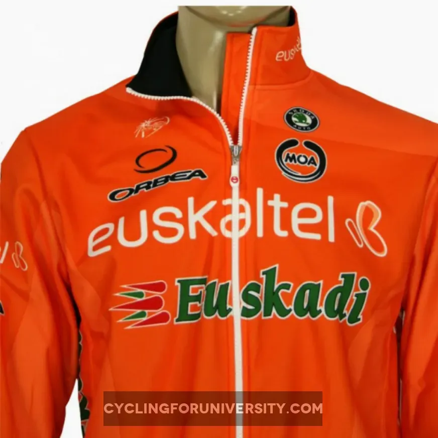 2012 EUSKALTEL Euskadi MOA Radsport-Profi-Team-Winter Fleece long sleeve jersey jacket