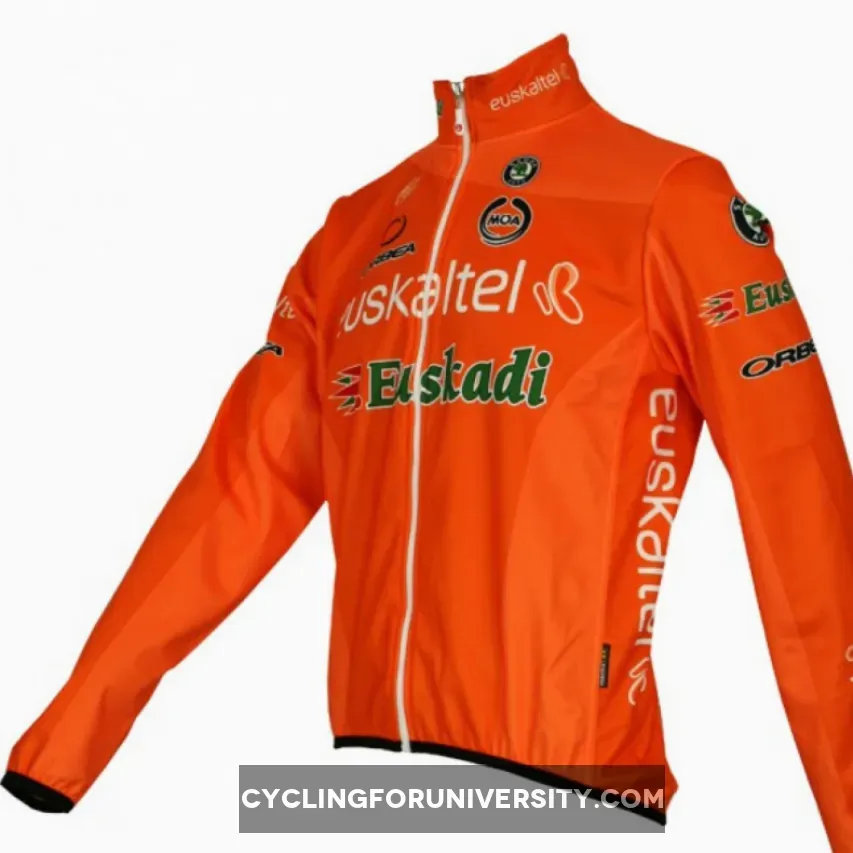 2012 EUSKALTEL Euskadi MOA Radsport-Profi-Team-Winter Fleece long sleeve jersey jacket