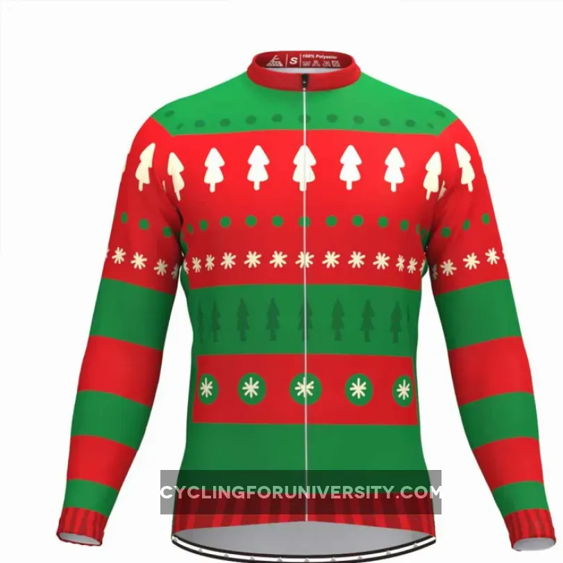Ugly Christmas Sweater Long Sleeve Cycling Jersey V2