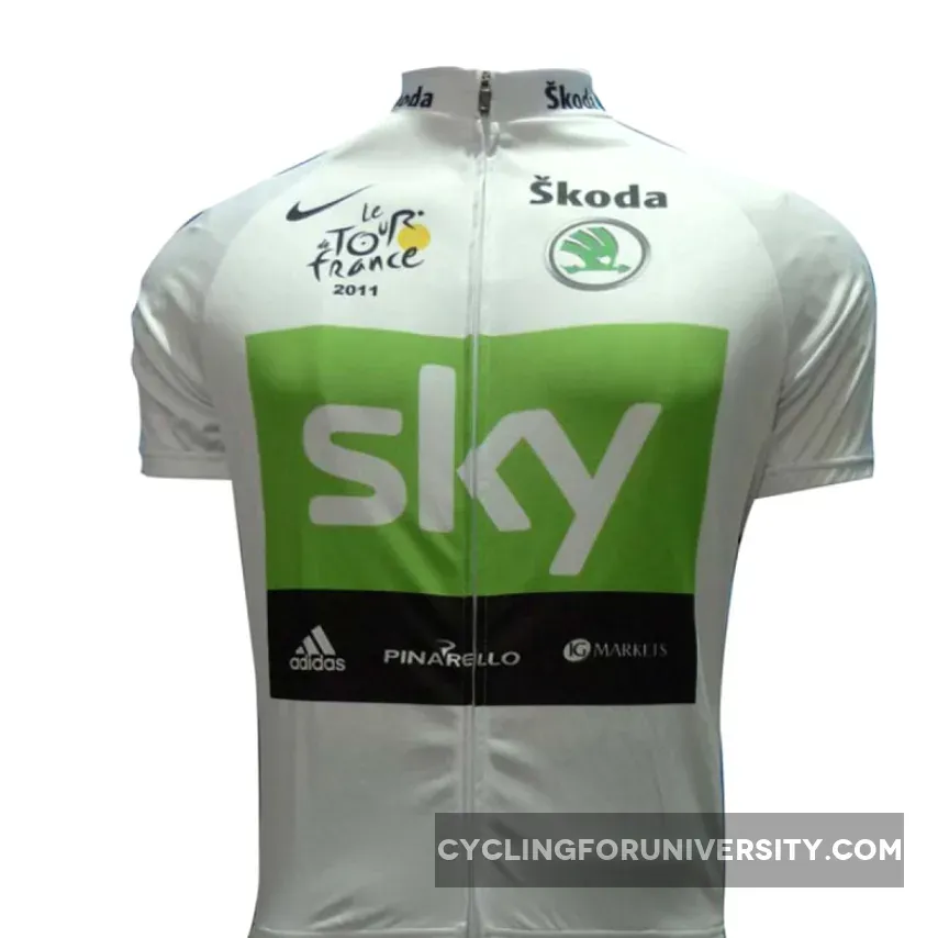 Team SKY White Jersey Short Sleeve Tour De France 2011